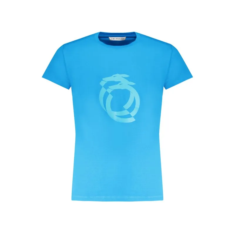 Light Blue Cotton T-Shirt sold by Louxly