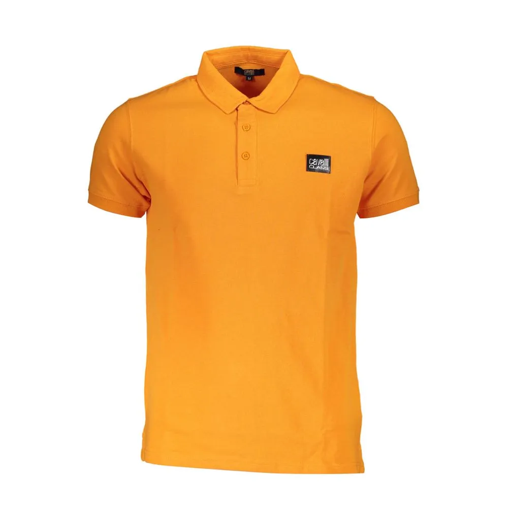 Orange Cotton Polo Shirt sold by Louxly