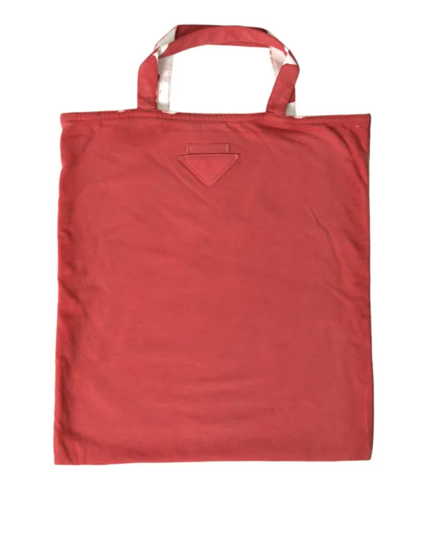 Chic Red and White Fabric Tote Bag sold by Louxly