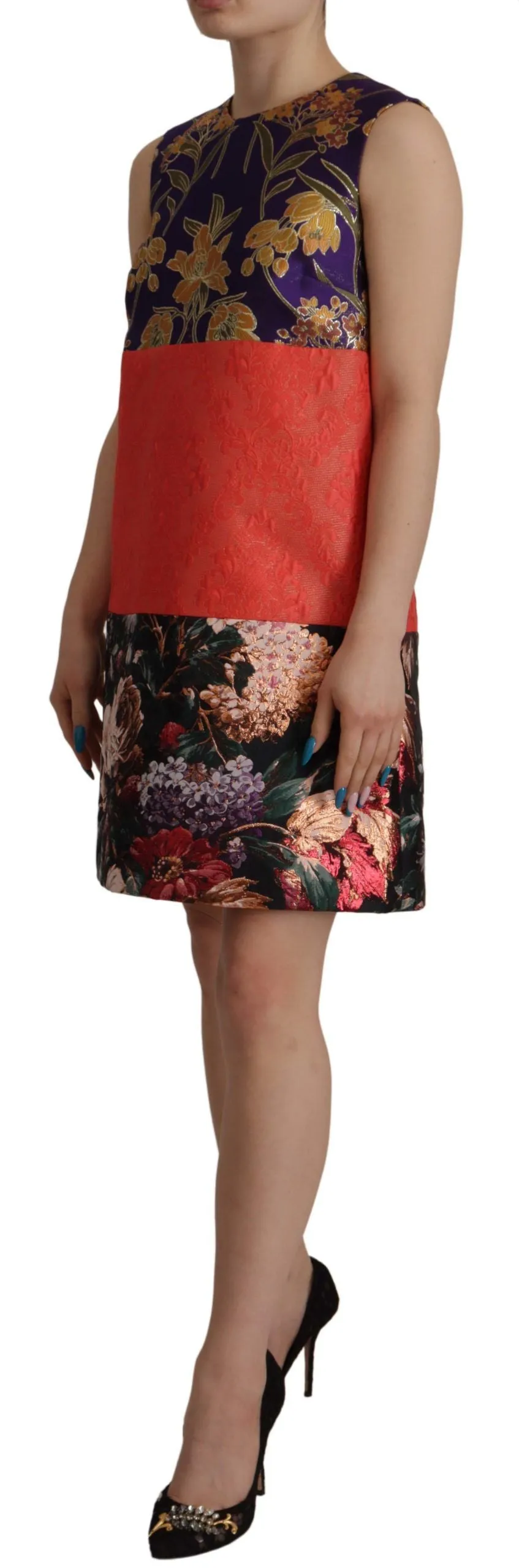 Elegant Jacquard Shift Dress sold by Louxly product image thumbnail 2