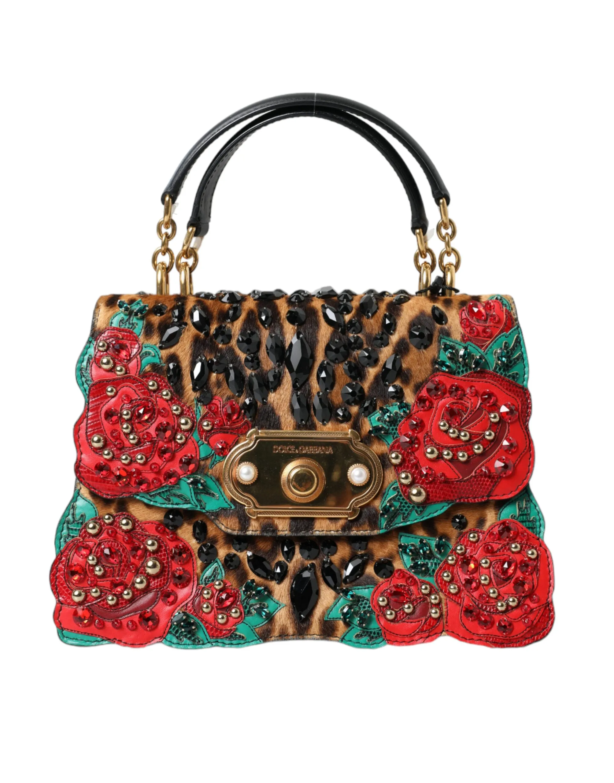 Chic Leopard Embellished Tote with Red Roses! sold by Louxly product image thumbnail 2