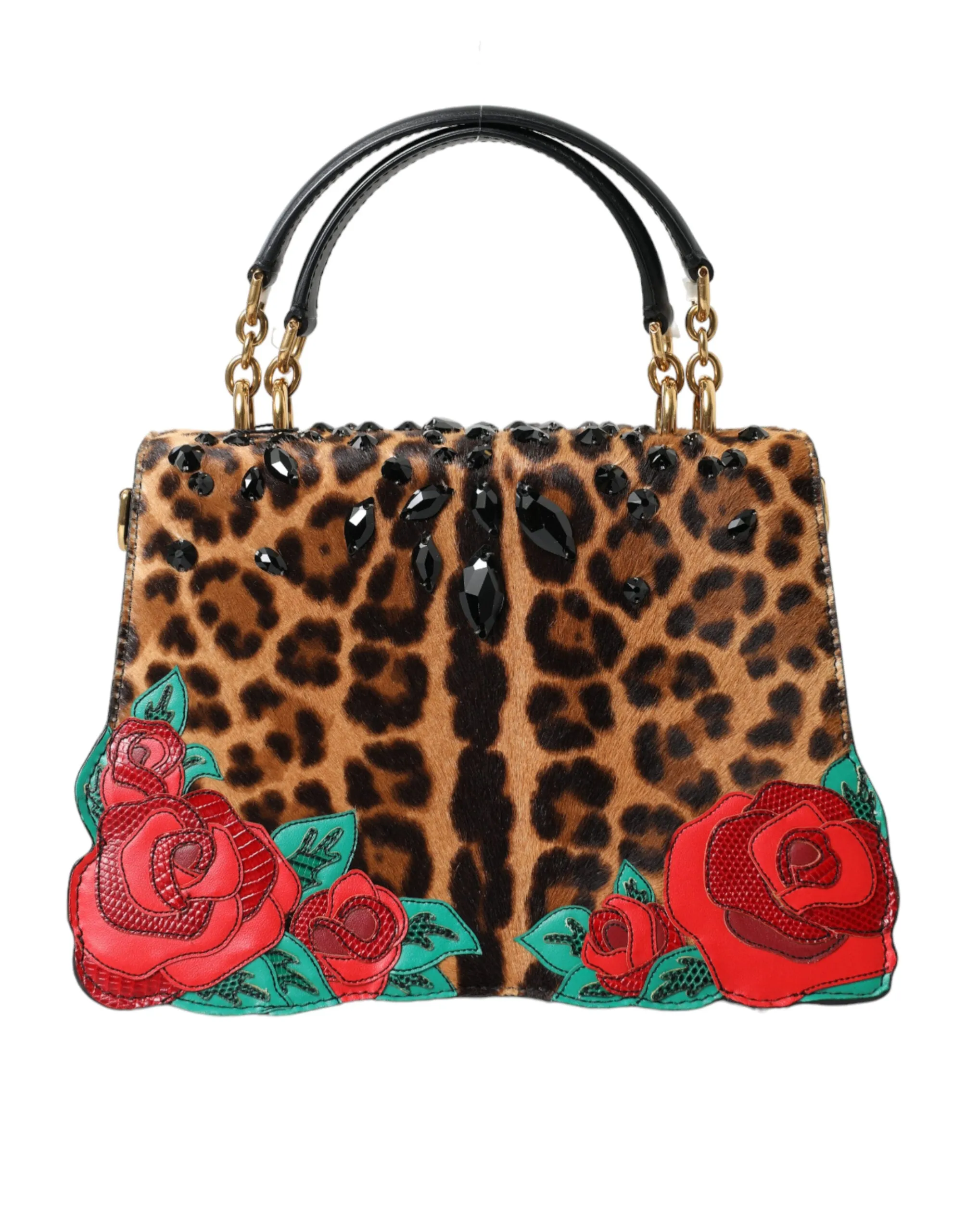 Chic Leopard Embellished Tote with Red Roses! sold by Louxly product image thumbnail 3