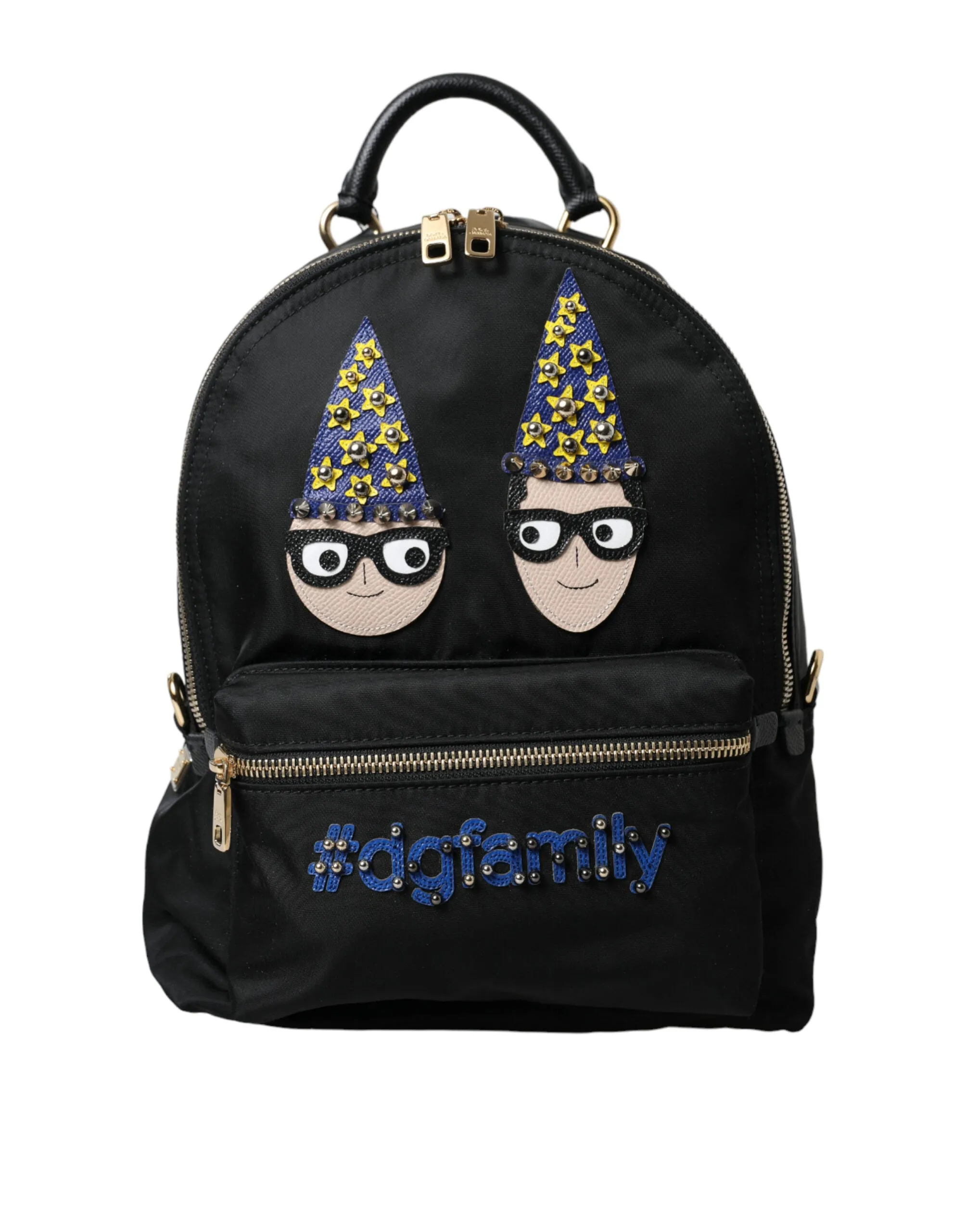 Elegant Black Gold Detail Backpack sold by Louxly
