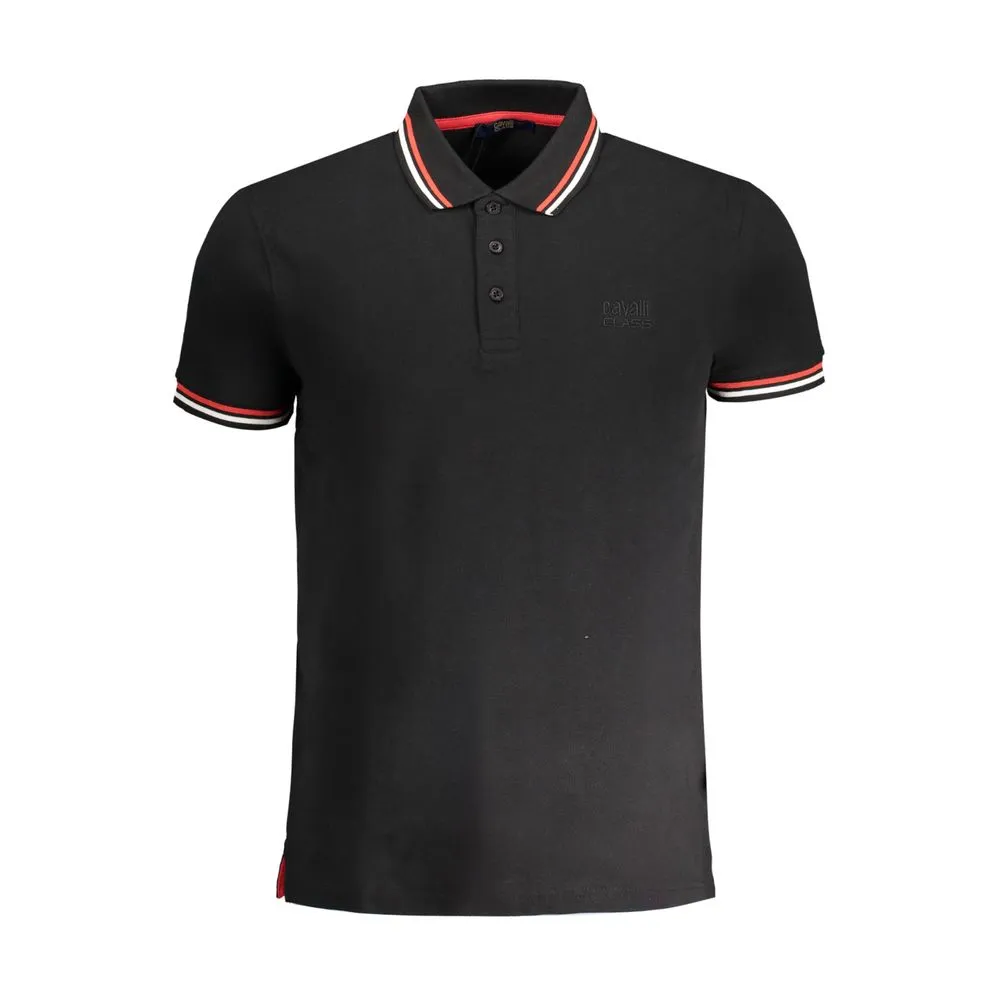 Black Cotton Polo Shirt sold by Louxly