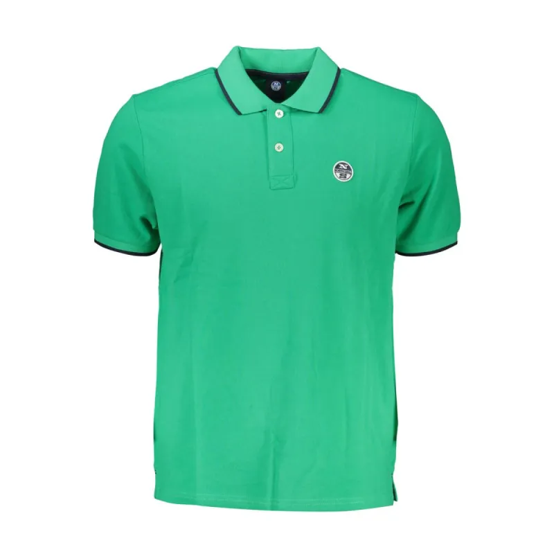 Green Cotton Polo Shirt sold by Louxly