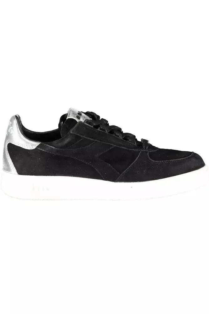 Black Leather Women Sneaker sold by Louxly