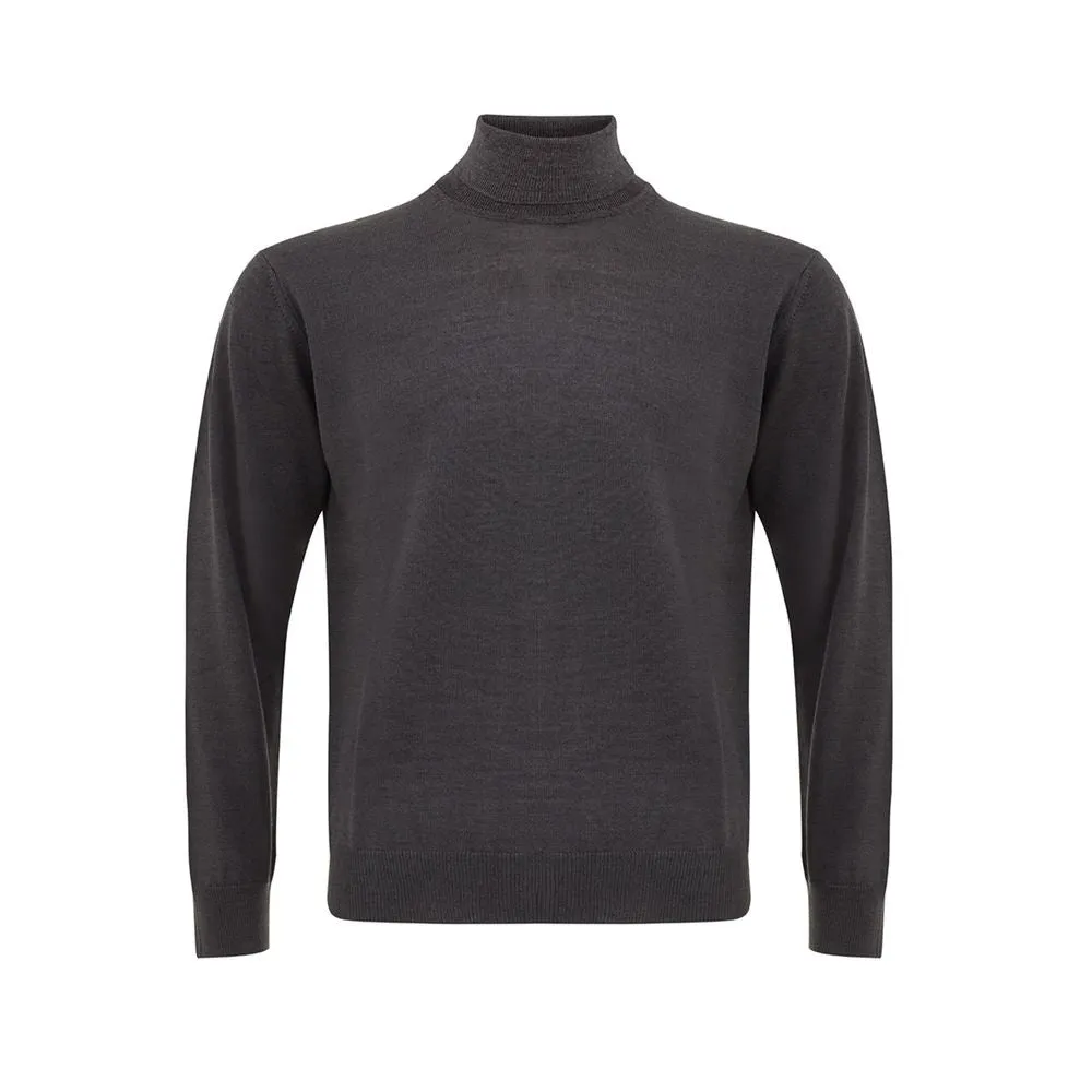 Elegant Gray Wool Sweater for Men sold by Louxly