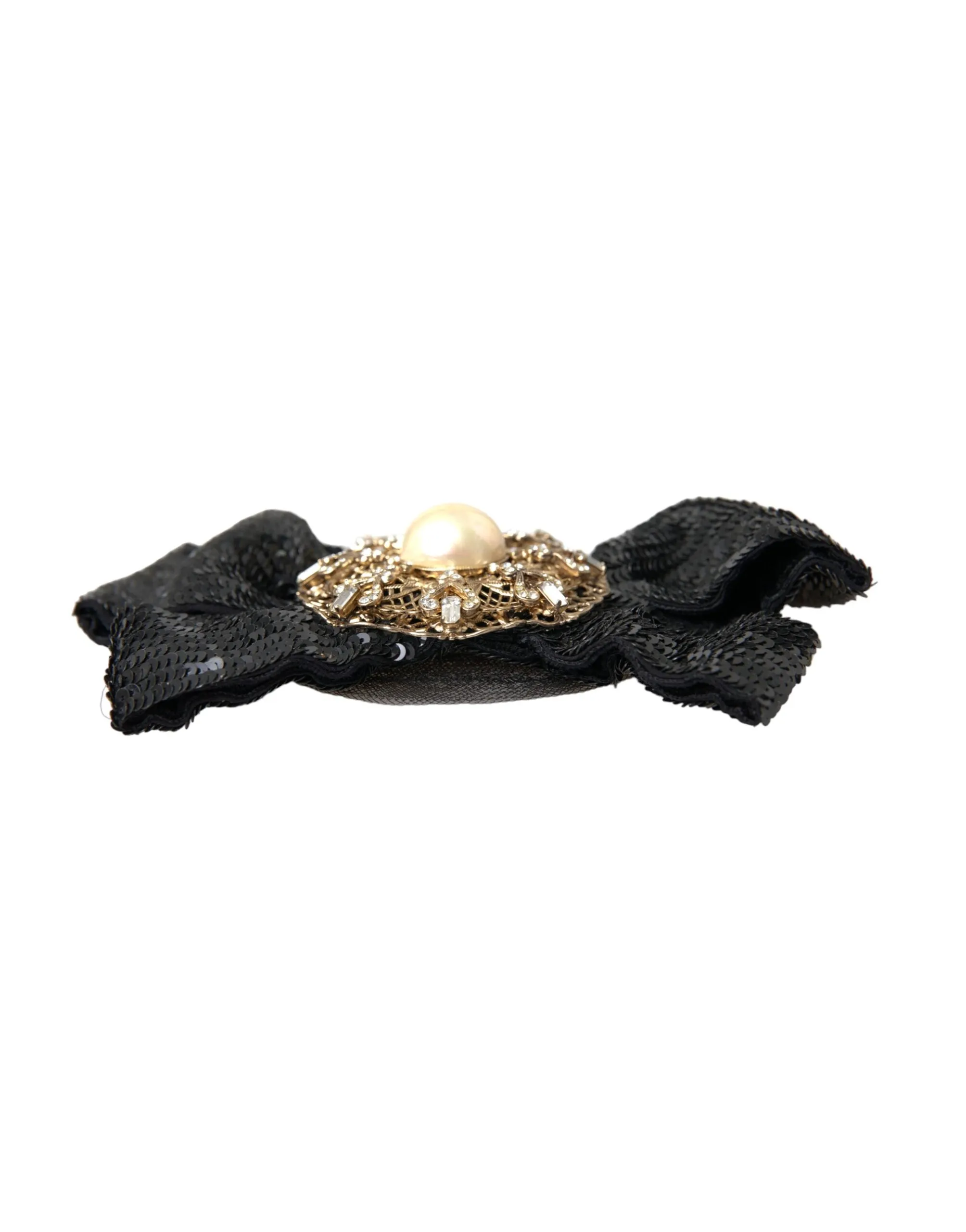 Black Sequin Pearl Handmade Brooch Hair Pin sold by Louxly product image thumbnail 4