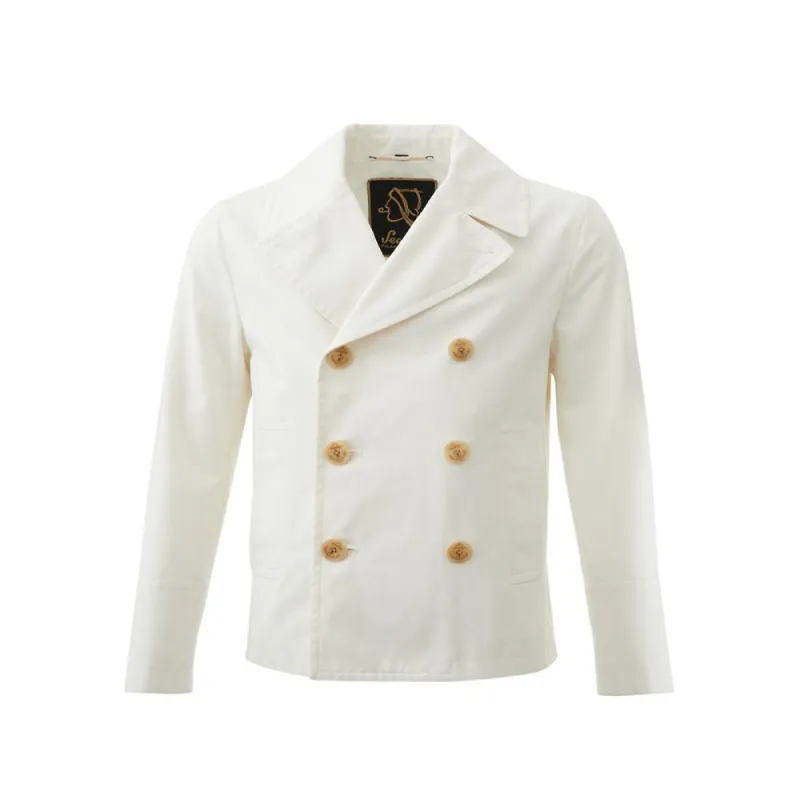 Elegant White Polyamide Jacket sold by Louxly