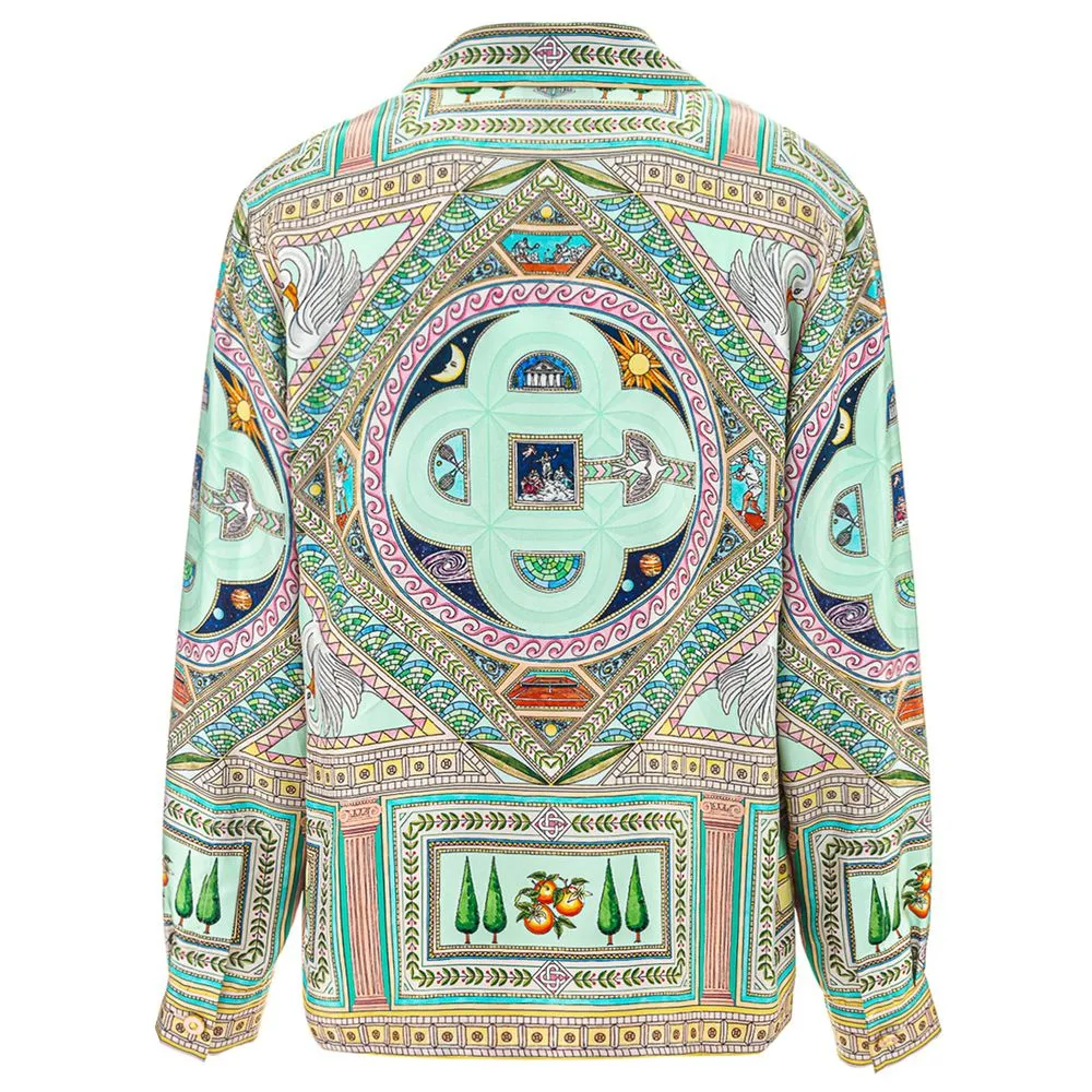 Green Silk Shirt sold by Louxly product image thumbnail 4