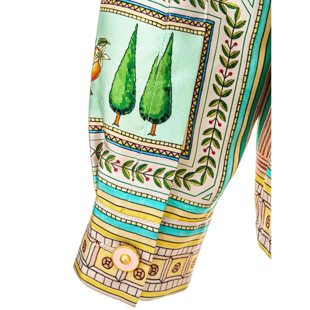 Green Silk Shirt sold by Louxly product image thumbnail 5