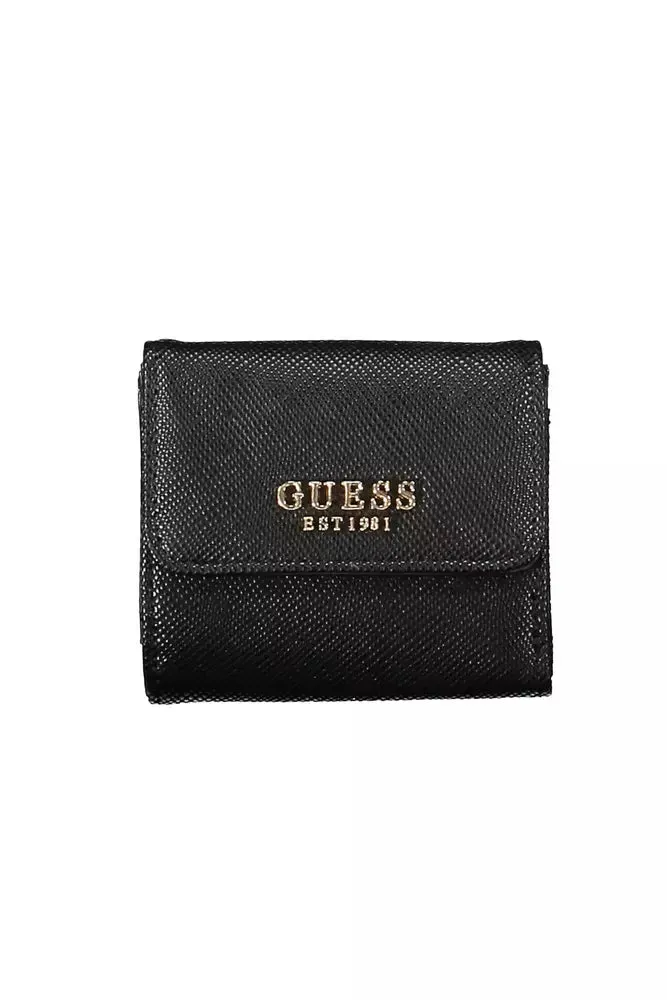 Sleek Black Polyethylene Wallet with Logo sold by Louxly