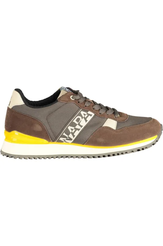 Brown Polyester Men Sneaker sold by Louxly