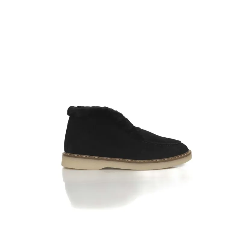 Black Leather Women Boot sold by Louxly