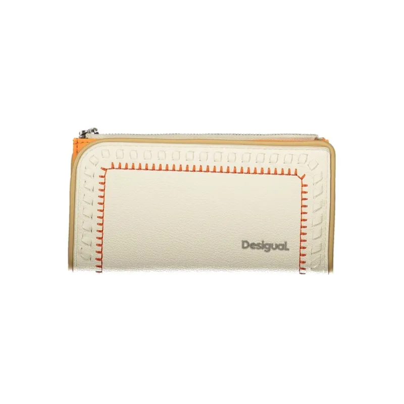 Chic Dual-Compartment White Wallet sold by Louxly