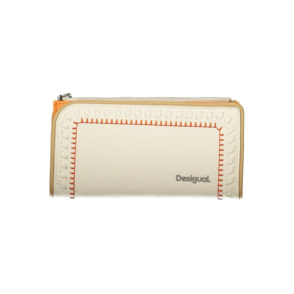 Chic Dual-Compartment White Wallet sold by Louxly