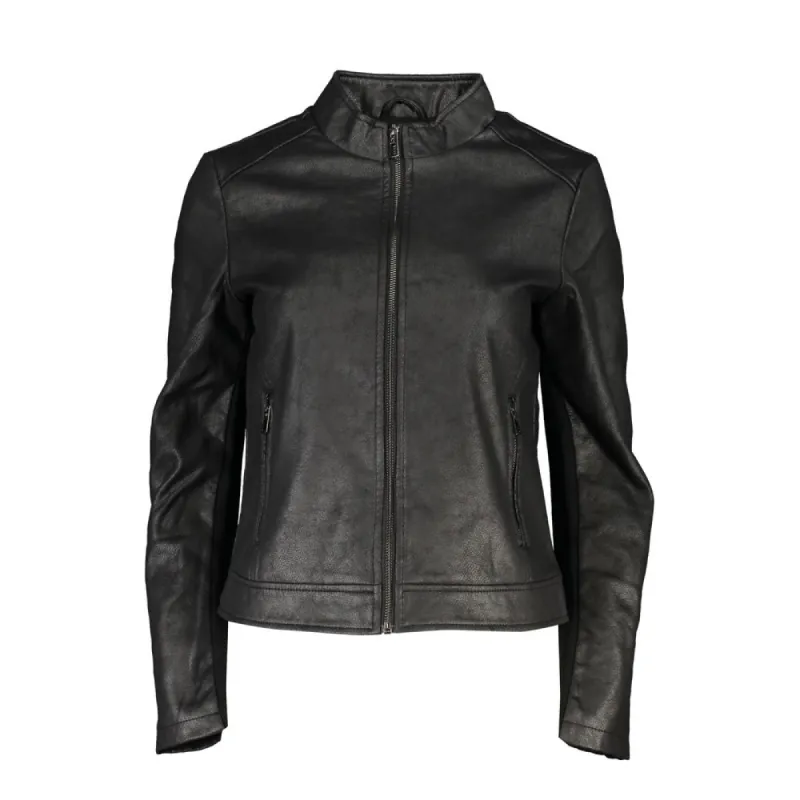 Chic Black Zip-Up Sports Jacket sold by Louxly
