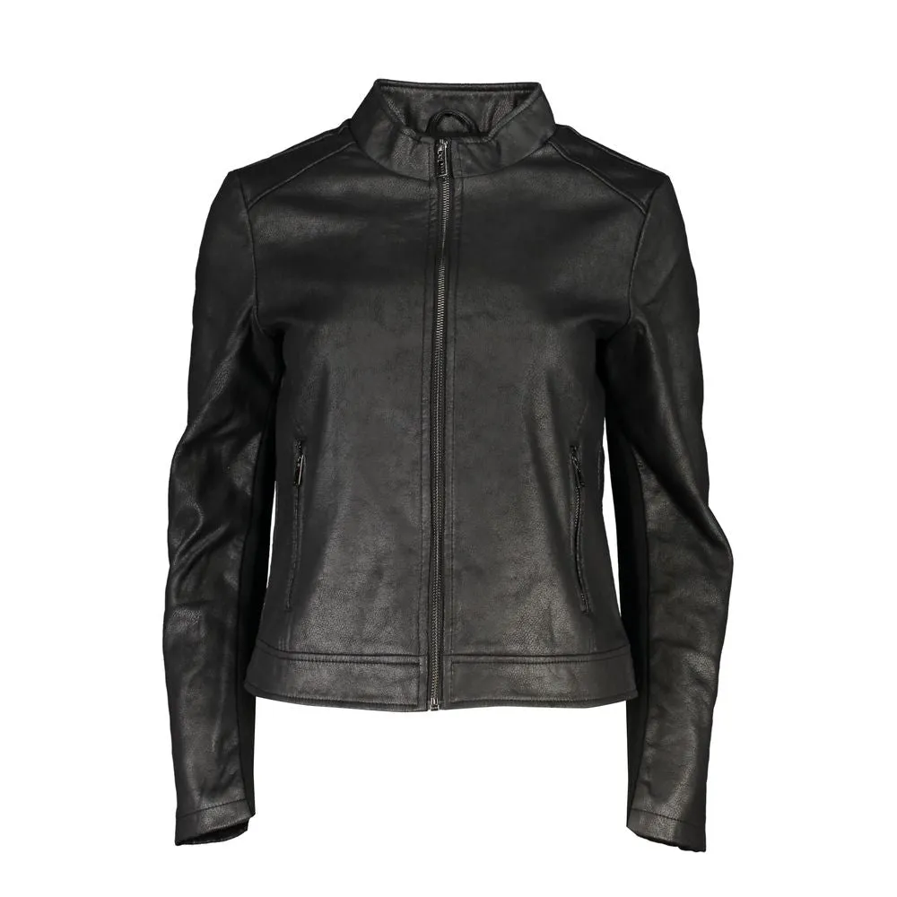 Chic Black Zip-Up Sports Jacket sold by Louxly