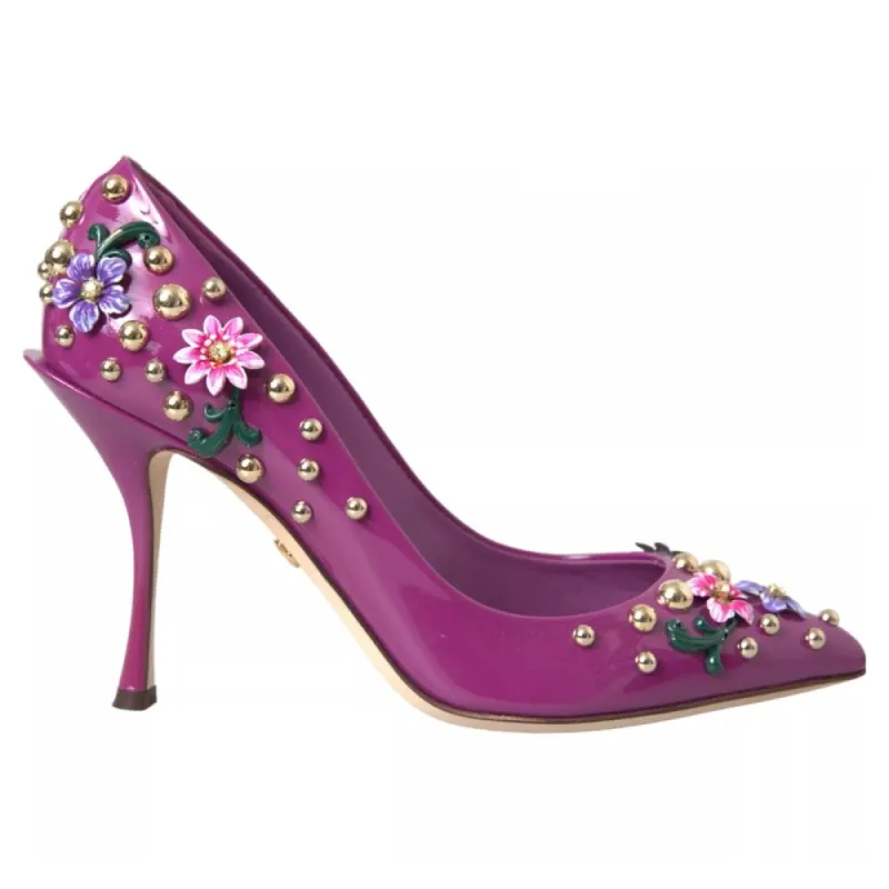 Purple Leather Di Calfskin Pump made by Louxly