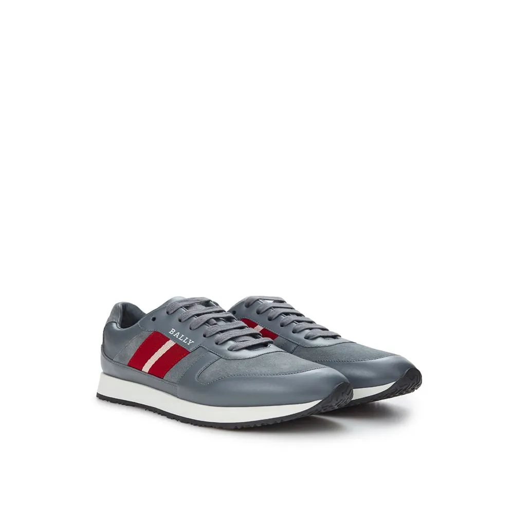 Sleek Gray Leather Sneakers for Men sold by Louxly product image thumbnail 3
