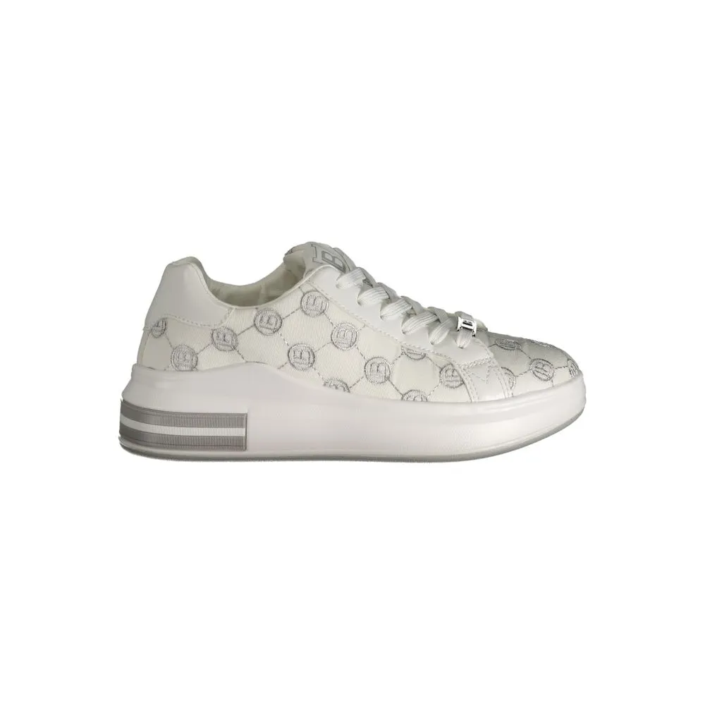 White Polyester Sneaker sold by Louxly
