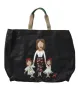 Black Leather #DGFamily Patch Shopping Tote Bag sold by Louxly