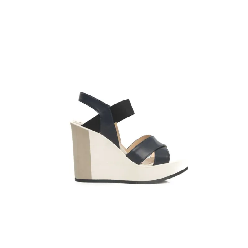 Blue Leather Women Sandal sold by Louxly