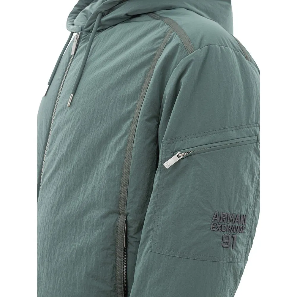 Chic Green Polyamide Men's Jacket sold by Louxly product image thumbnail 3