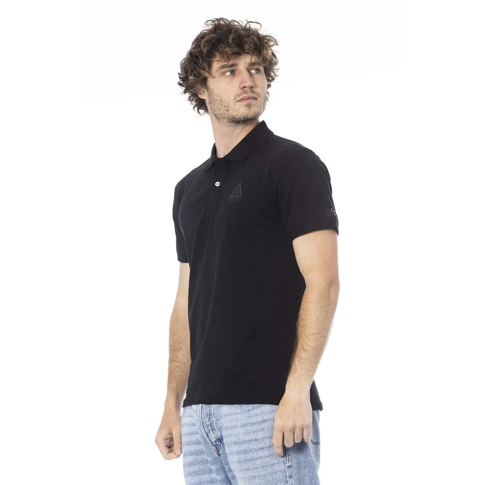 Black Cotton Polo Shirt sold by Louxly product image thumbnail 2
