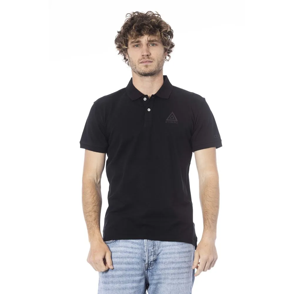 Black Cotton Polo Shirt sold by Louxly
