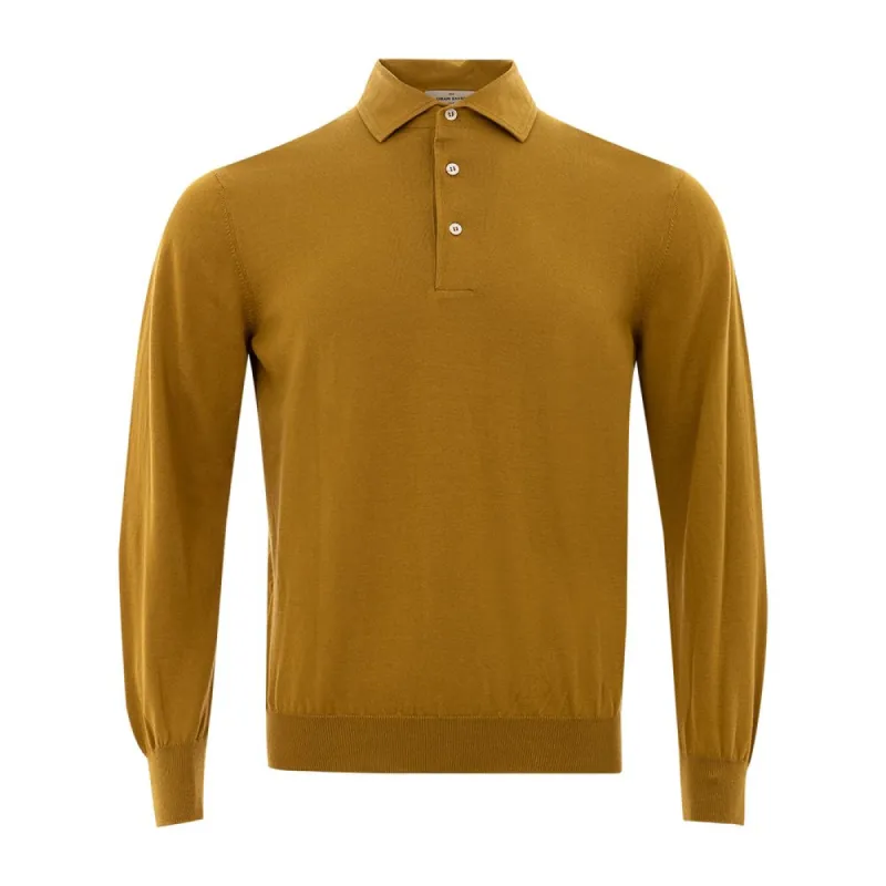 Sunshine Elegance Italian Cotton Polo Shirt sold by Louxly