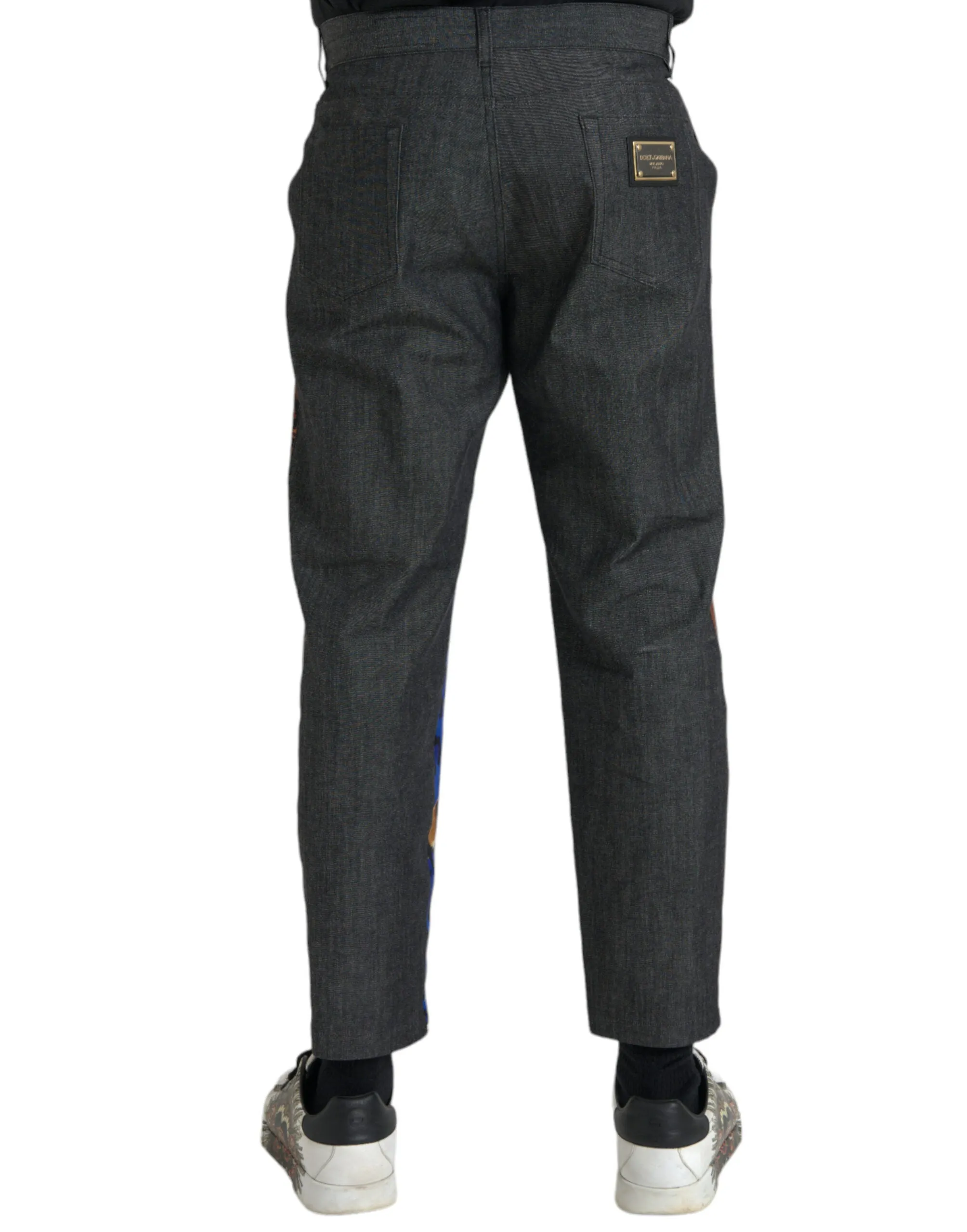 Multicolor Tiger Leopard Cotton Loose Tapered Pants sold by Louxly product image thumbnail 3