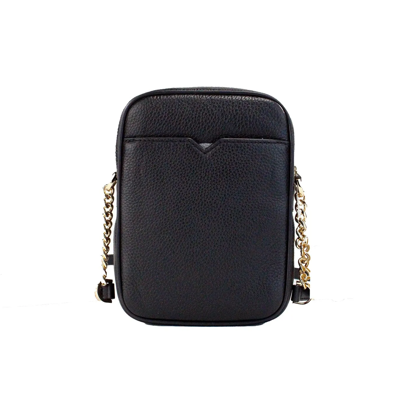 Flight Black Pebbled Leather North South Chain Crossbody Bag sold by Louxly product image thumbnail 3