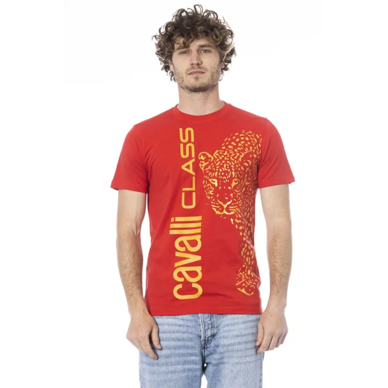 Red Cotton Men T-Shirt sold by Louxly