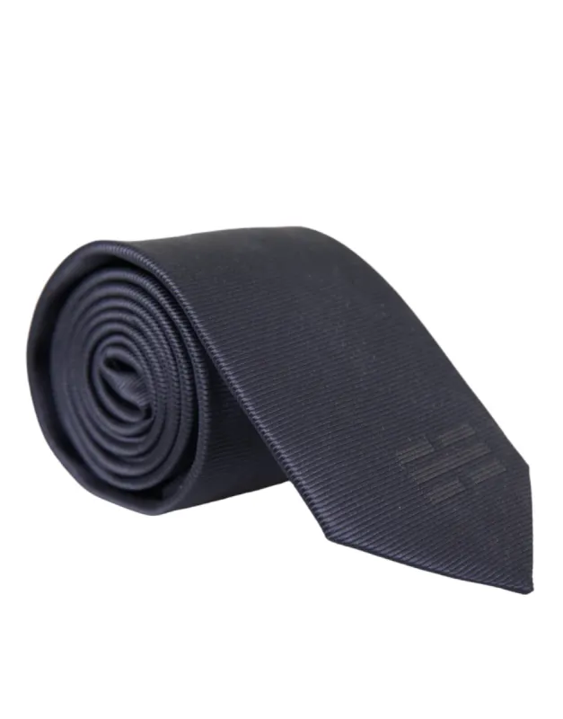 Blue Solid Silk Adjustable Tie Men sold by Louxly