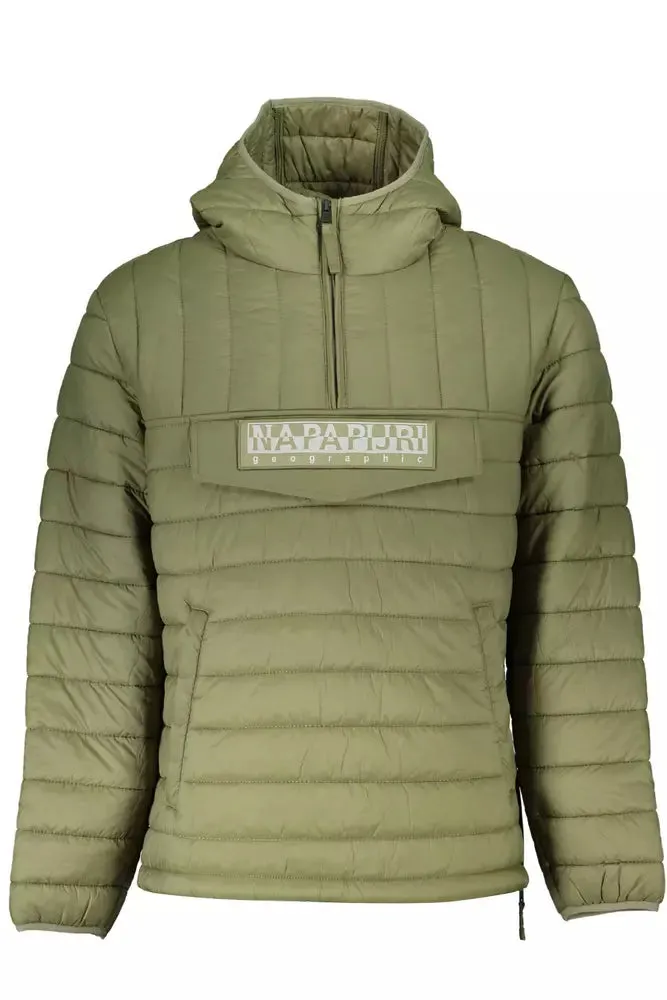 Green Polyamide Men Jacket sold by Louxly