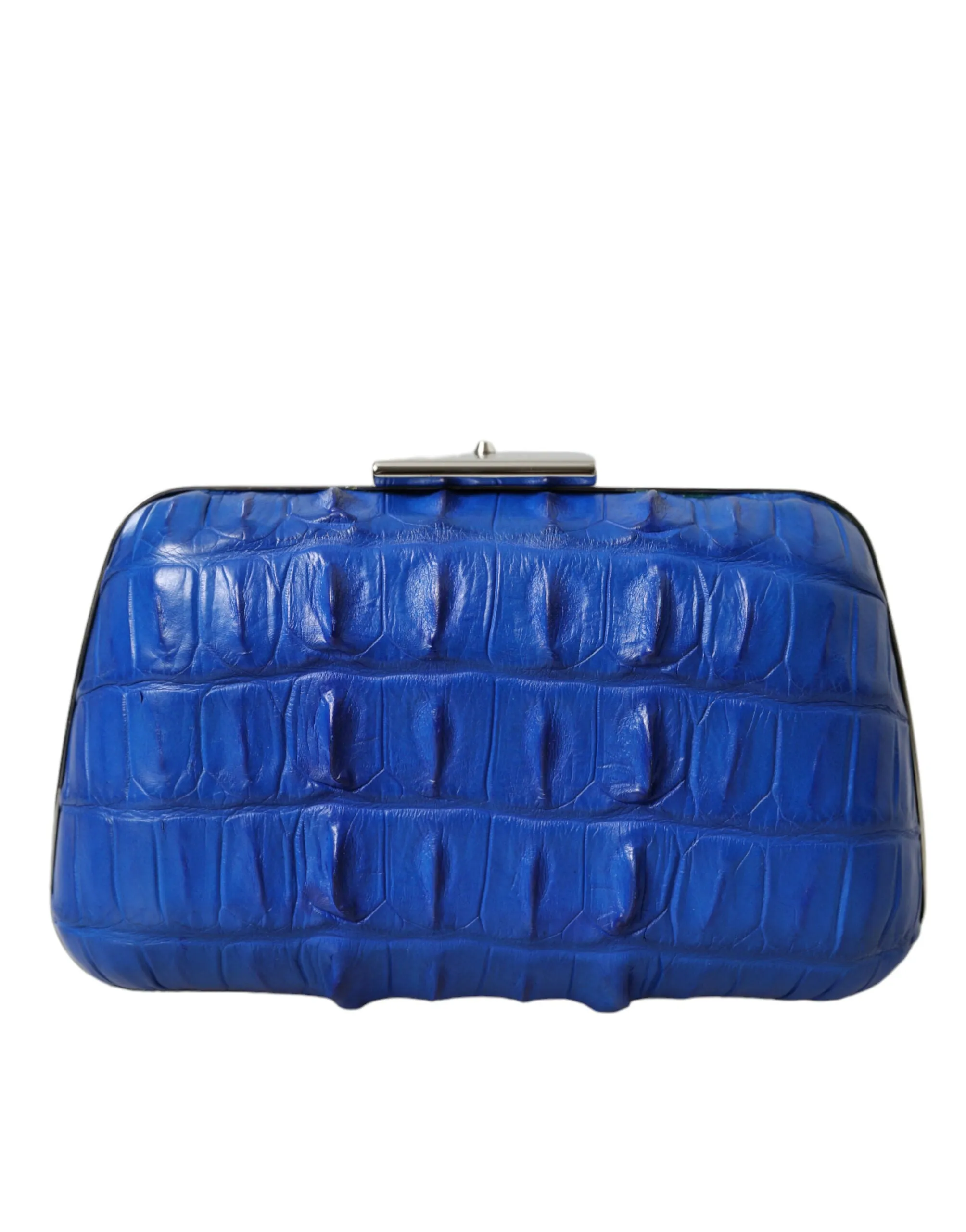 Electric Blue Crocodile Skin Clutch sold by Louxly product image thumbnail 2