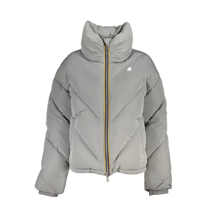 Elegant Gray Long-Sleeved Jacket sold by Louxly
