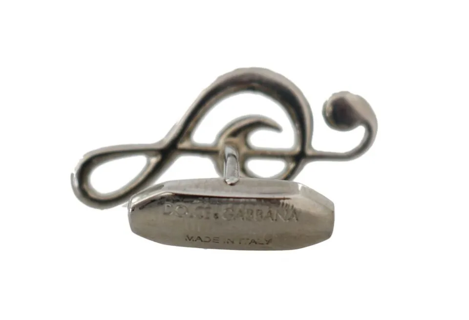 Elegant Silver Tremble Clef Cufflinks sold by Louxly product image thumbnail 2