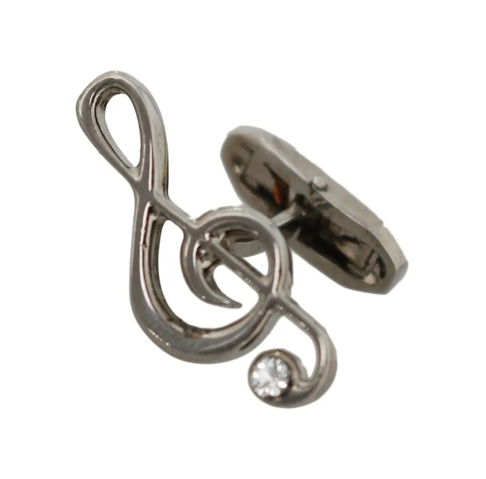 Elegant Silver Tremble Clef Cufflinks sold by Louxly product image thumbnail 3