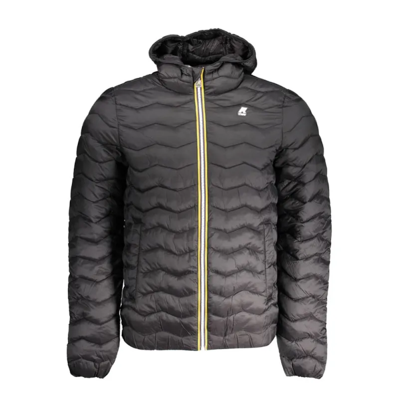 Black Polyamide Men Jacket sold by Louxly