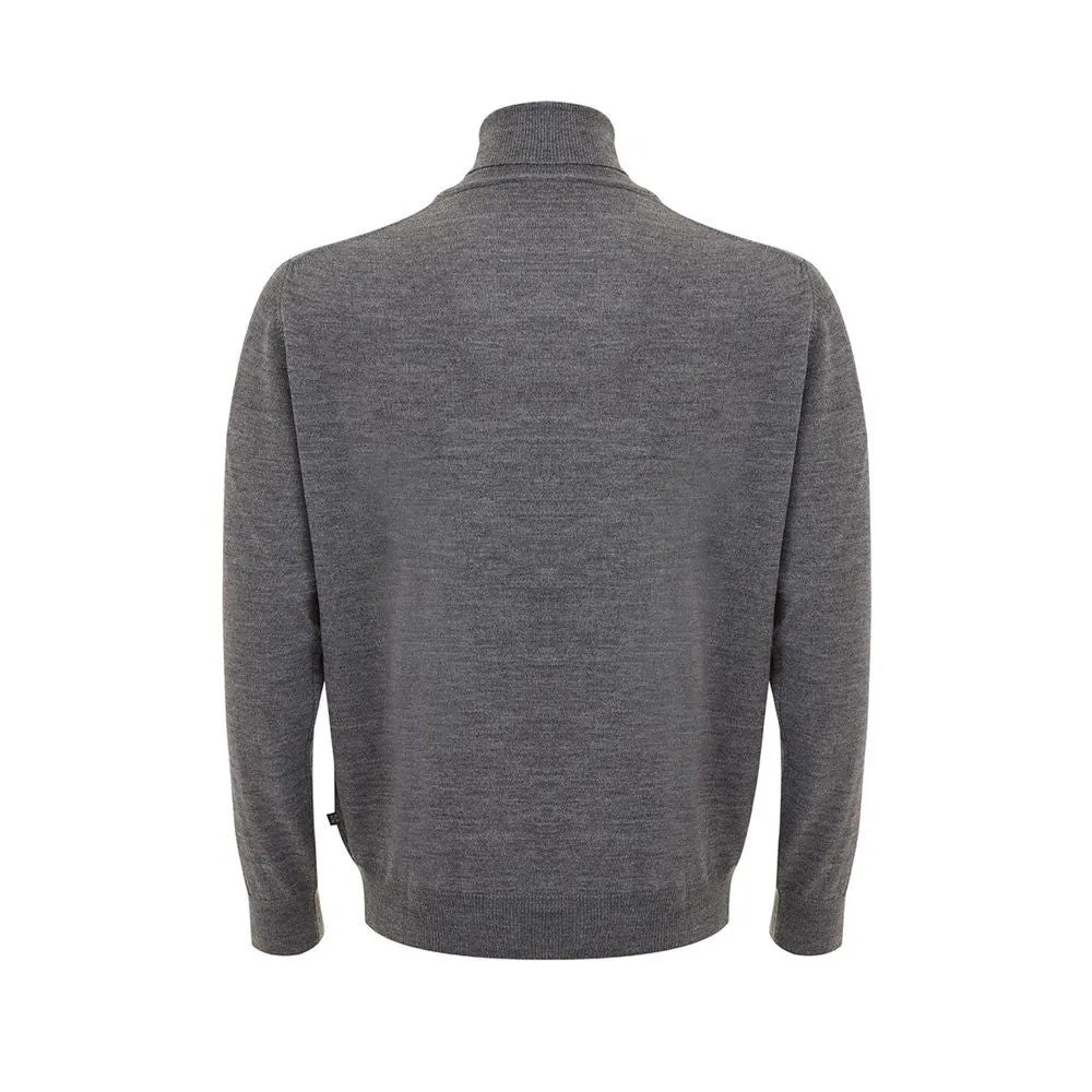Elegant Gray Wool Sweater for Men sold by Louxly product image thumbnail 2