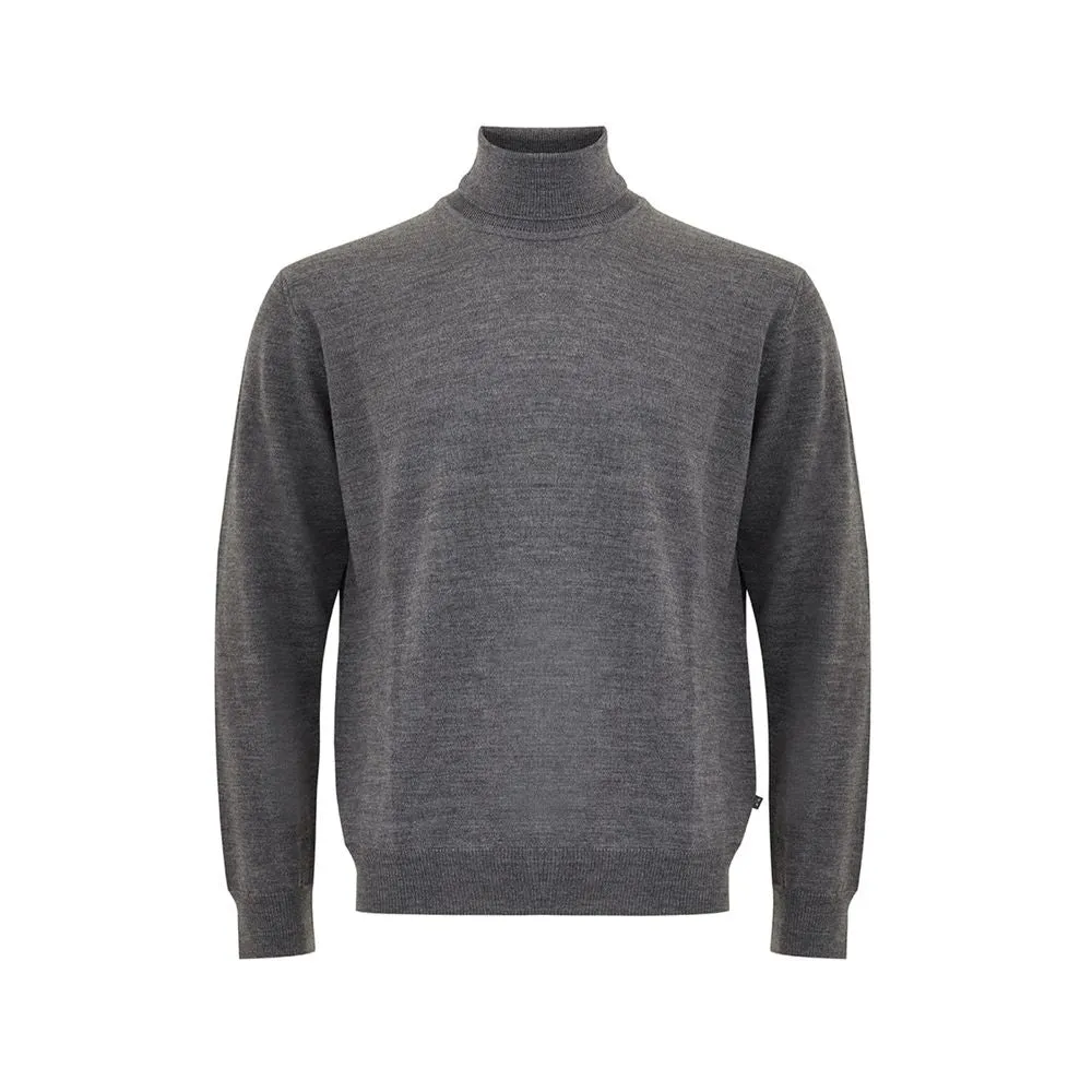 Elegant Gray Wool Sweater for Men sold by Louxly