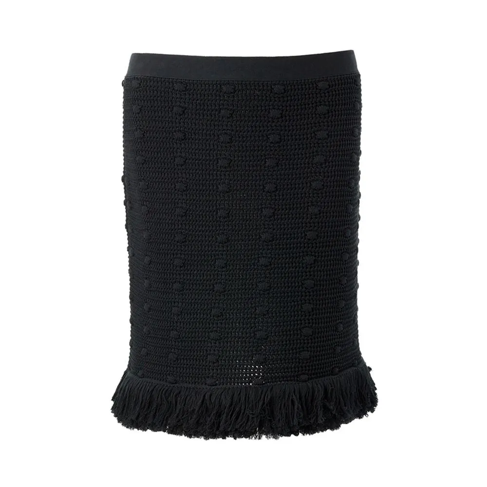 Elegant Black Cotton Skirt sold by Louxly product image thumbnail 2