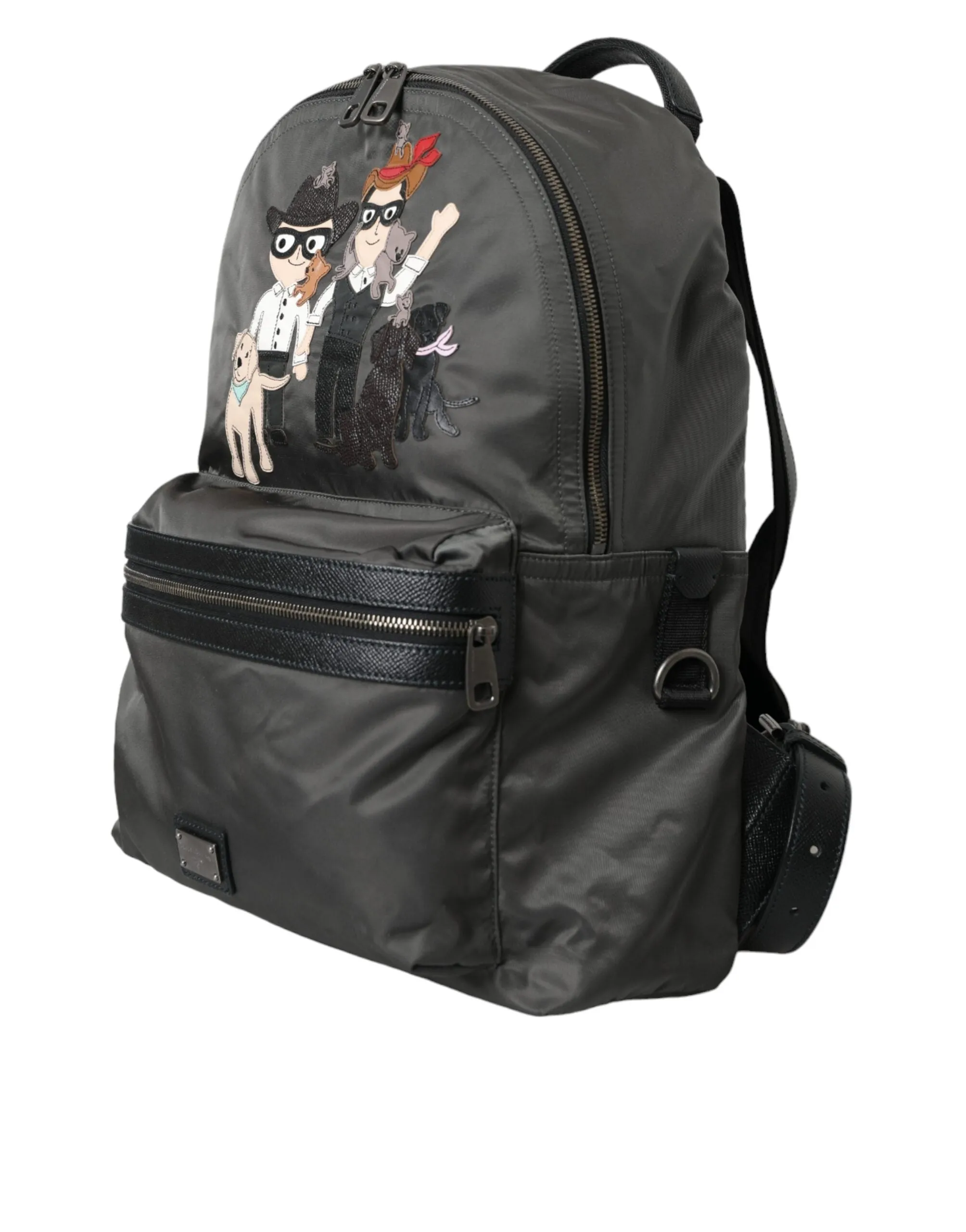 Dark Gray Nylon #DGFamily Patch Men Backpack Bag sold by Louxly product image thumbnail 3