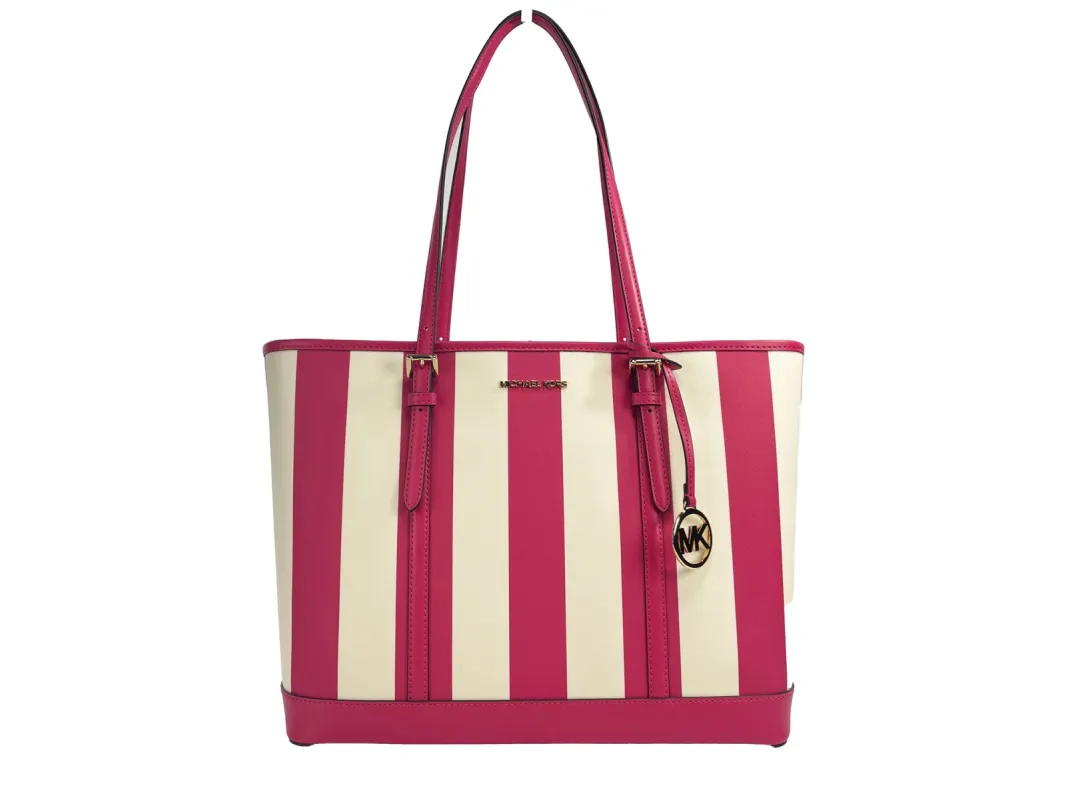 Jet Set Travel Large TZ Shoulder PVC Tote Bag Purse Pink sold by Louxly