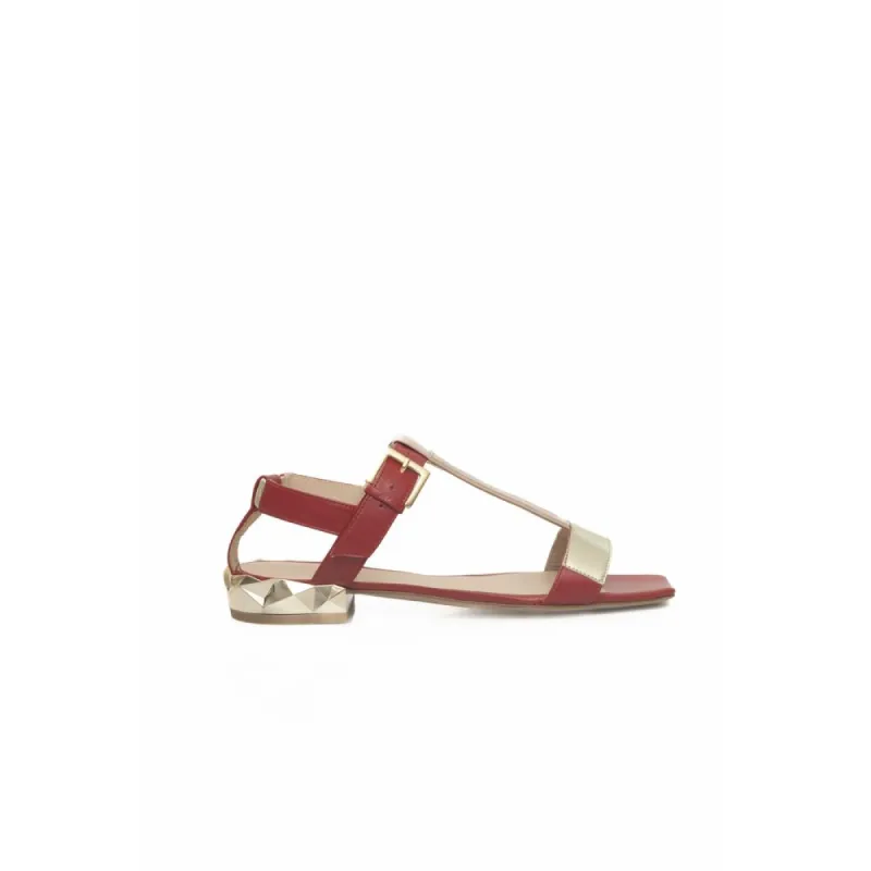 Red Goat Leather Women Sandal sold by Louxly
