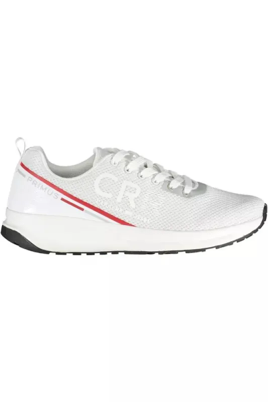 White Polyethylene Men Sneaker sold by Louxly