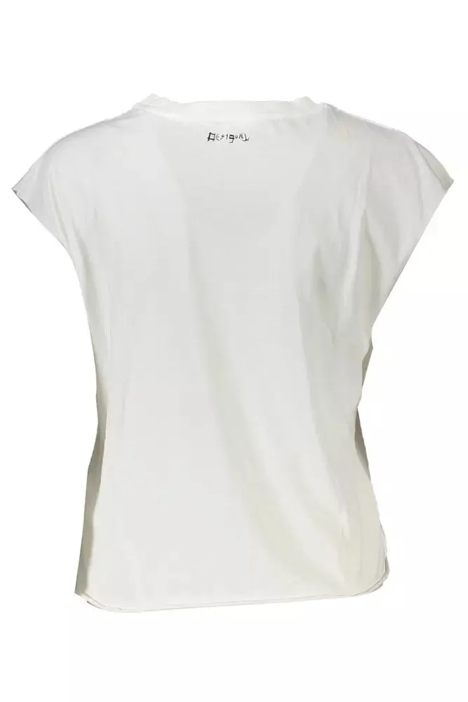 White Cotton Women T-Shirt sold by Louxly product image thumbnail 2