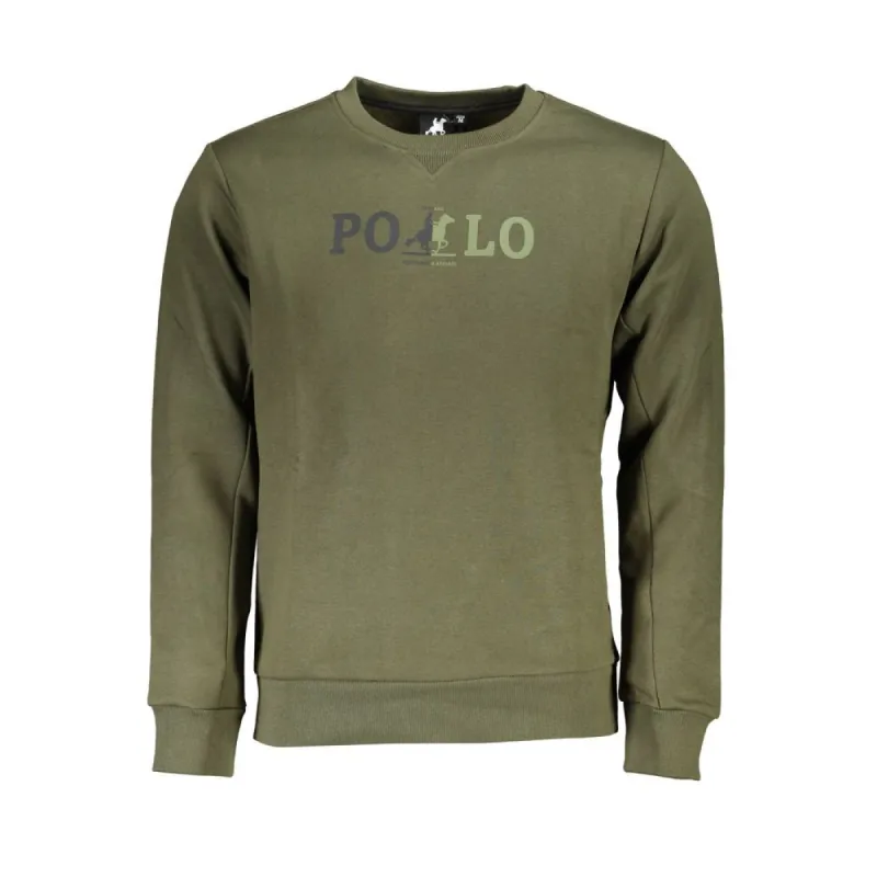 Elegant Green Crew Neck Sweatshirt sold by Louxly
